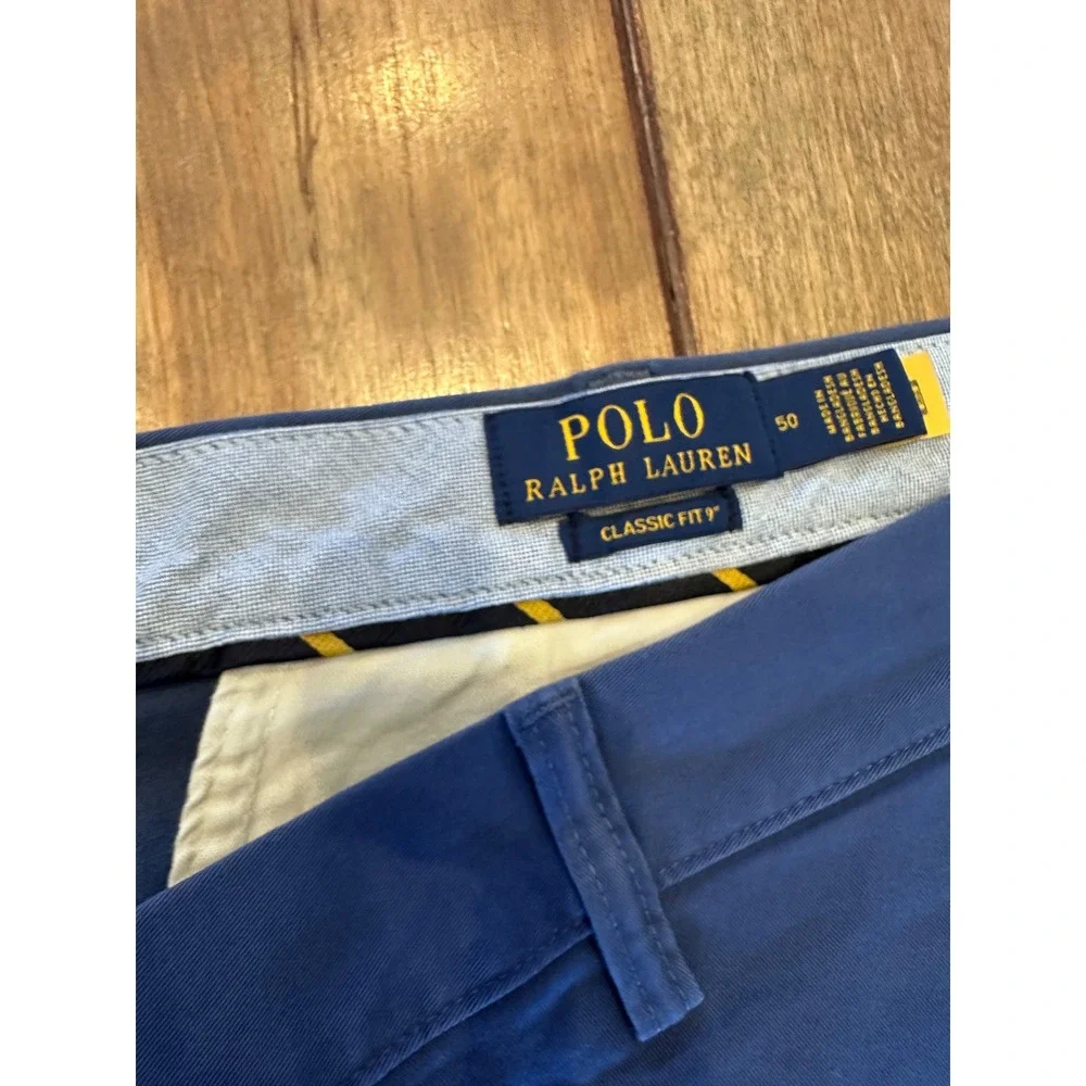 Polo Ralph Lauren Mens Big & Tall 50 Old Royal Blue Stretch Classic Fit 9 Shorts